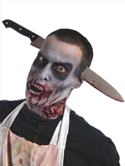 Buy Zombie Kitchen Knife Through Head Accessory