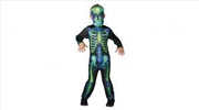 Buy Neon Skeleton Glow In The Dark Costume - Size M