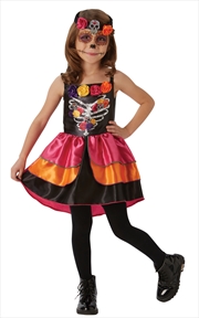 Buy Sugar Skull Day Of The Dead Costume - Size L