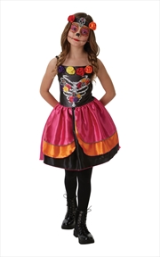 Buy Sugar Skull Day Of The Dead Costume - Size 9-10