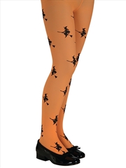 Buy Glitter Witch Tights Orange - Size S