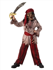 Buy Skeleton Pirate Costume - Size M