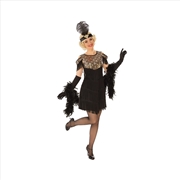 Buy Gold Flapper Costume - Size S