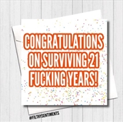 Buy Filthy Sentiments – Survived 21 Card