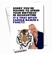 Buy Filthy Sentiments – Tiger King Joe Exotic Birthday Card