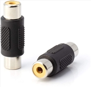 Buy 2x RCA Adapter Female to Female Coupler Extender Audio Video RCA Connectors