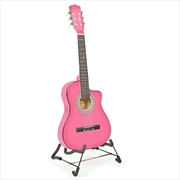 Buy Karrera 38in Cutaway Acoustic Guitar with guitar bag - Pink