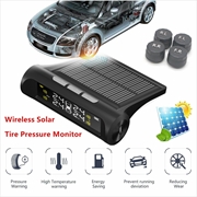 Buy 4 Sensor Solar Wireless TPMS Car Tire Tyre Pressure System Monitoring External