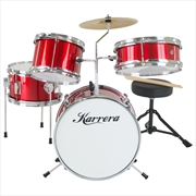 Buy Karrera Children's 4pc Drum Kit - Red