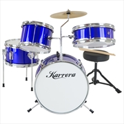 Buy Karrera Children's 4pc Drum Kit - Blue