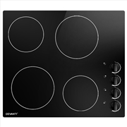 Buy Devanti Ceramic Cooktop 60cm Electric Kitchen Burner Cooker 4 Zone Knobs Control