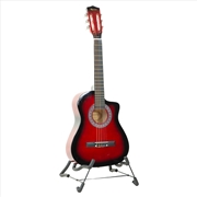 Buy Karrera 38in Pro Cutaway Acoustic Guitar with guitar bag - Red Burst