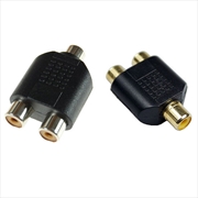 Buy RCA Female to 2X RCA Female Audio Splitter Adapter Connector Coupler