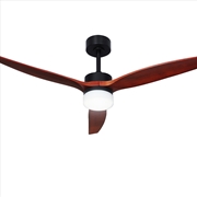 Buy Devanti 52'' Ceiling Fan LED Light Remote Control Wooden Blades Dark Wood Fans