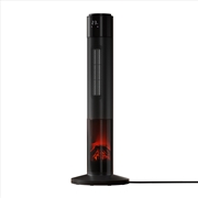 Buy Devanti Electric Ceramic Tower Heater 3D Flame Oscillating Remote Control 2000W