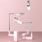 Buy LED Portable Phone Holder Stand Wireless Remote Dimmable Selfie Fill Light Lamp Pink