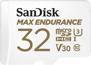 Buy Sandisk Max Endurance Microsdhc Card SQQVR 32G (15 000 HRS) UHS-I C10 U3 V30 100MB/S R 40MB/S W SD A