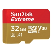 Buy SANDISK SDSQXAF-032G-GN6MN 32GB MICRO SDHC EXTREME A1 V30, UHS-I/ U3, 100MB/s ,NO  SD ADAPTER