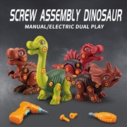 Buy 4PCS Take Apart Dinosaur Drill Kids Learning Construction Building Toys Gift