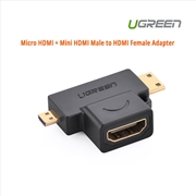 Buy UGREEN Micro HDMI + Mini HDMI Male to HDMI Female Adapter (20144)