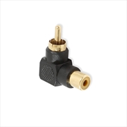 Buy RCA Male to RCA Female Right Angle Adapter 90 Degree Connector Black