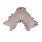 Buy Artex Polyester Cotton V Shape Ruffle Pillowcase Linen