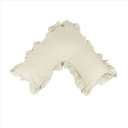 Buy Artex Polyester Cotton V Shape Ruffle Pillowcase Cream