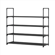 Buy Artiss Shoe Rack Stackable 4 Tiers 80cm Shoes Shelves Storage Stand Black