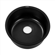 Buy Cefito Stone Kitchen Sink Round 430MM Granite Under/Topmount Basin Bowl Laundry Black