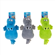 Buy Chompers- Animals Plush dog toys with squeaker Grey/Blue/Green Croc 30CM -(1pc Random Colour)