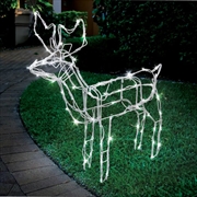 Buy Christmas By Sas 55cm Reindeer Rope Light Solar LED Cool White Auto Sensor