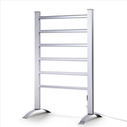 Buy Devanti Electric Heated Towel Rail Rails Warmer Rack Aluminium 6 Bars