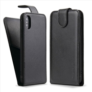 Buy iCoverLover Black Vertical Flip Genuine Leather For iPhone XS & X Case