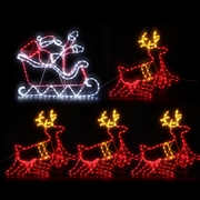 Buy Jingle Jollys Christmas Motif Lights LED Rope Reindeer Waterproof Colourful Xmas