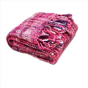 Buy Rans Oslo Knitted Weave Throw 127x152cm - Barbie Doll