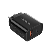 Buy Simplecom CU220 Dual Port PD 20W Fast Wall Charger USB-C + USB-A for Phone Tablet