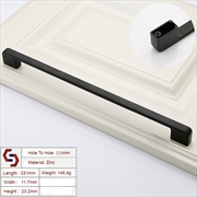 Buy Zinc Kitchen Cabinet Handles Drawer Bar Handle Pull black color hole to hole size 320mm