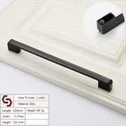 Buy Zinc Kitchen Cabinet Handles Drawer Bar Handle Pull black+copper color hole to hole size 224mm