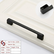 Buy Zinc Kitchen Cabinet Handles Drawer Bar Handle Pull black color hole to hole size 160mm