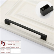 Buy Zinc Kitchen Cabinet Handles Drawer Bar Handle Pull black color hole to hole size 192mm