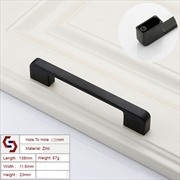 Buy Zinc Kitchen Cabinet Handles Drawer Bar Handle Pull black color hole to hole size 128mm