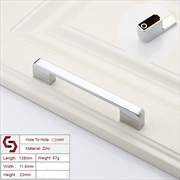 Buy Zinc Kitchen Cabinet Handles Drawer Bar Handle Pull silver color hole to hole size 128mm