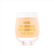 Buy Wine Glass - Mum The Icon
