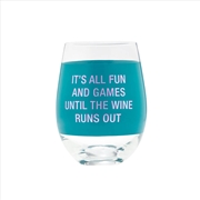 Buy Wine Glass - Wine Runs Out