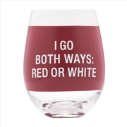 Buy Wine Glass - Both Ways (Maroon)