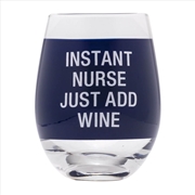 Buy Wine Glass - Instant Nurse (Blue)