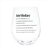 Buy Defined Wine Glass - Birthday