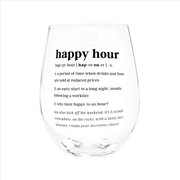 Buy Defined Wine Glass - Happy Hour