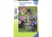 Buy Kitten Among The Flowers Puzzle 100 Piece