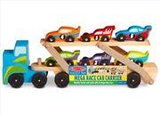 Buy Jumbo Wooden Truck with Race Cars - 8pc